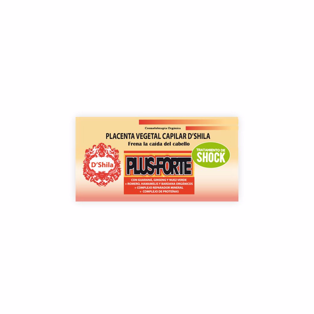 Placenta Capilar Plus Forte 4 Unidades X 25 Ml D'Shila - Banho e corpo - fortalecimento, regeneração, cabelo fraco, secos