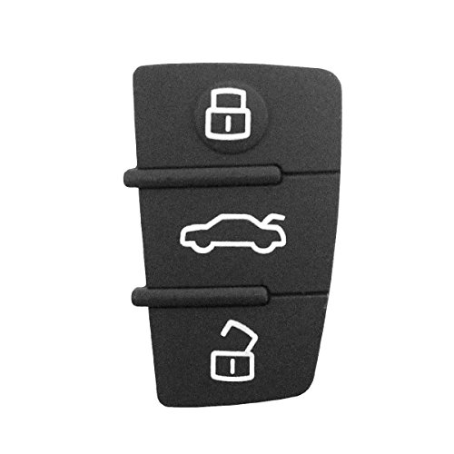 Goma de Substituição para Comando Remoto 3 Botões Audi A1 A3 A4 A5 A6 A8 S4 S5 Q5 Q7 Chiavit - Alarmes e fechaduras de veículos - substituição, comando remoto, 3 botões, Audi