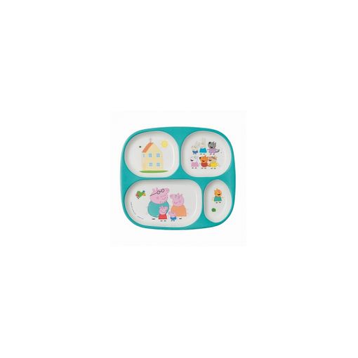 Pequeno Almoço Coelheira de 4 Compartimentos Peppa Pig PETIT JOUR PARIS PETIT JOUR - Utensílios de mesa - 4 compartimentos, pequeno almoço, peppa pig, fácil de limpar