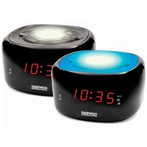 Rádio Despertador DAWEEOO DCR-440B (Preto) Daewoo - Áudio - dupla função, pantalla lcd, alarme duplo, temporizador