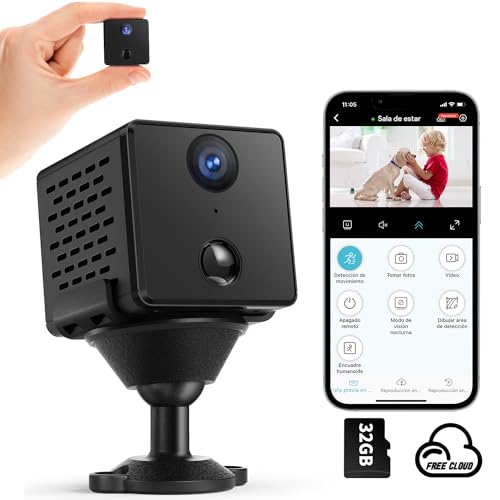 Mini câmara de vigilância com bateria e memória Braload - Câmeras de vigilância - mini câmara, vigilância, bateria, memória