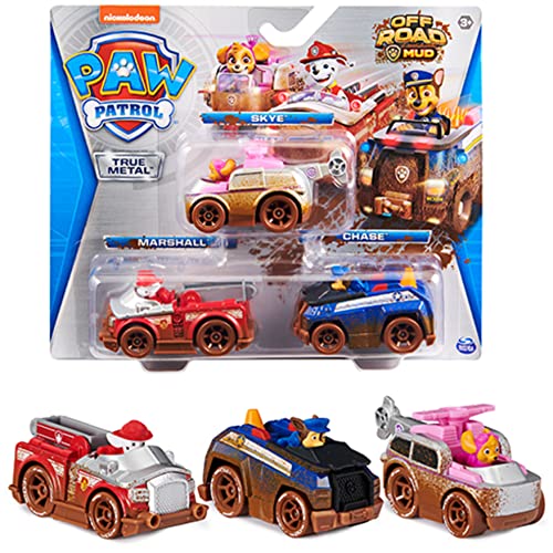 Conjunto de veículos Spin Master PAW Patrol Spin Master - Brinquedos - veículos, metal, patrulha canina, 3 veículos