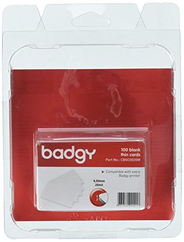 Cartão de Visita EVOLIS Badgy 100 PVC Karton Dünne (0.5mm) Evolis - Cartões de identificação em branco - pvc, 100 unidades, branco, 0.5mm