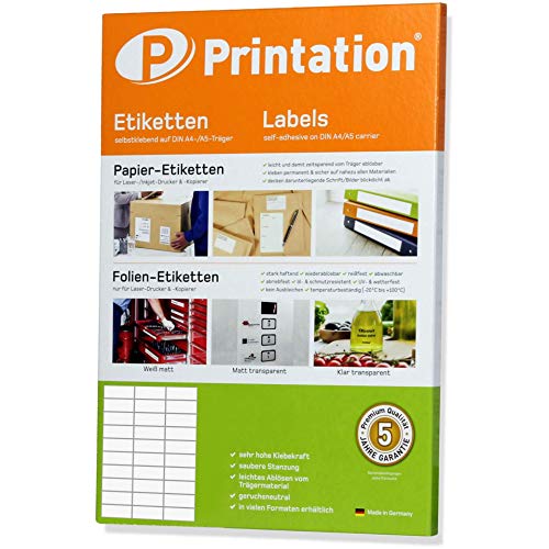 Etiquetas Adesivas PRINTATION 70 x 29,7 mm Printation - Papel de impressora e copiadora - autoadesivo, 70x29,7mm
