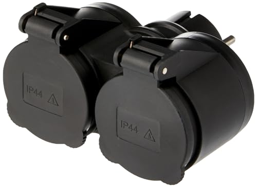 Adaptador de Viagem ELECTROLINE 55074 (Austria - Preto) Electraline - Tomadas e soquetes de energia - schuko, com fios, preto, metal
