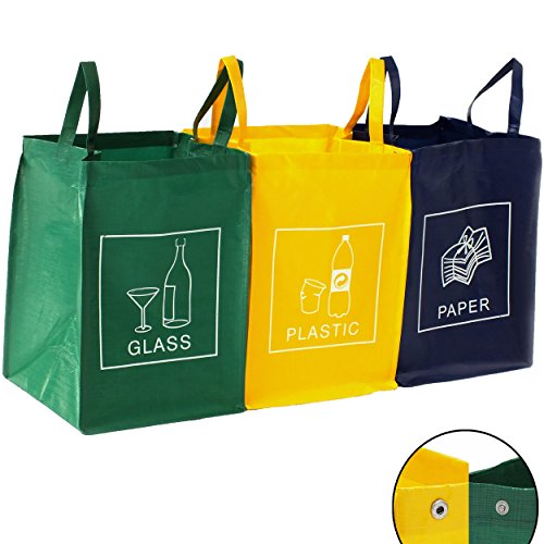 Caixa de Reciclagem TRESKO (Branco - Aço Inoxidável) DWD-Company - Acessórios de contenção de resíduos - branco, aço inoxidável