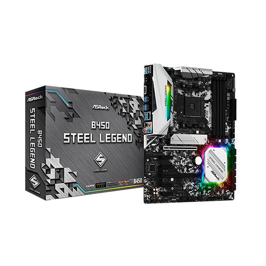 Motherboard ASROCK B450M Steel Legend (Socket AM4 - AMD B450 - ATX) Asrock - Placas-mãe - ASRock, b450m steel legend, socket am4, amd b450, ATX