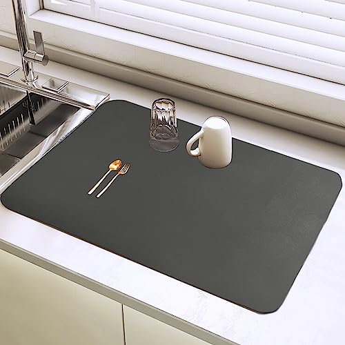 Tapete Anti-Fricção 40X30Cm Cinza SOQKEEN Soqkeen - Escorredores de louça e tabuleiros de escorrer - microfibra, cinzento, 40x30cm
