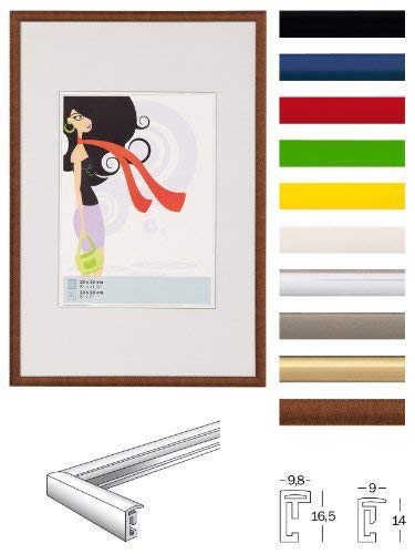 WALZER DESIGN KUNSTLEINEN FRAMING NEW LIFESTYLE Walther - Porta-retratos - quadro, preto, plástico, 1 kg