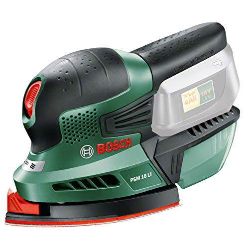 Lixadeira BOSCH PSM 18 LI (Autonomia 60 min - 1.5 Ah) Bosch - Lixadeiras - 60 min, 1.5 ah, tecnologia lítio, sds