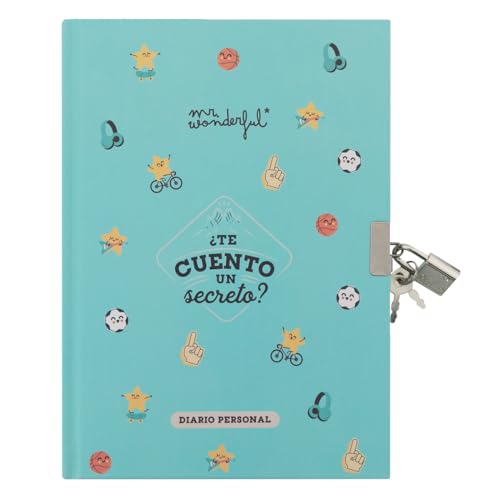 Diário Personal ¿Te Cuento Un Secreto? MR. WONDERFUL Mr. Wonderful - Papel de impressora e copiadora - diário pessoal, candado, 224 páginas, ilustradas