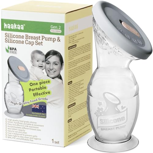 Biberão HAAKA A (0-6 meses - Rosa - Silicone) Haakaa - Suplementos de alimentação por sonda - 100ml, silicone, lavável à máquina, expressão de leite