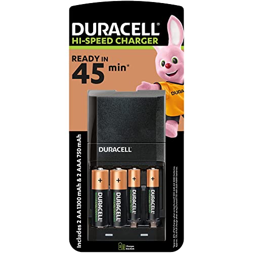 Carregador de Bateria DURACELL CEF27+2xAA+2xAAA Duracell - Baterias de uso geral - carregador, bateria, duracell, recarregável, AAA, aa
