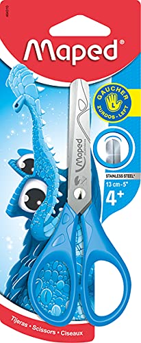 Tesoura ESSENTIALS Esquerdo (13 cm - Plástico) Maped - Ferramentas de corte e relevo para artesanato - plástico, 13 cm, ergonómica