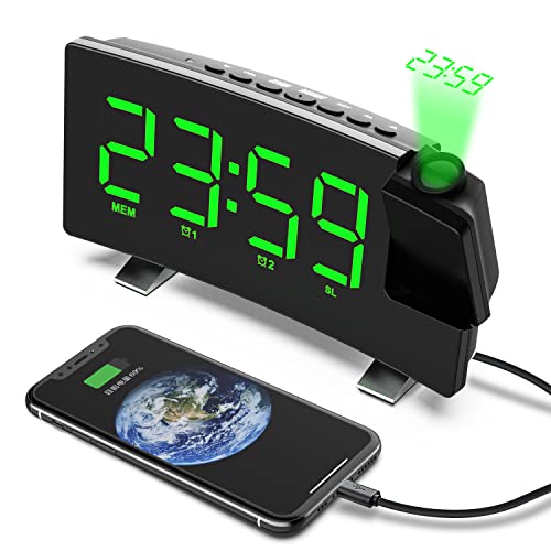 VORRINC Digital Alarm Clock Radio Projector VORRINC - Radios - digital, alarme, rádio, projetor