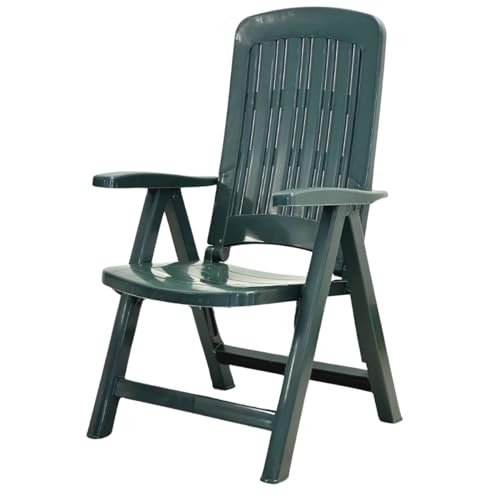 Espreguiçadeira TOMAINO Tom01Crm Verde (Plástico - 65 x 66 x 113 cm) Tomaino - Móveis de exterior - plástico, encosto ajustável, 65x66x113 cm