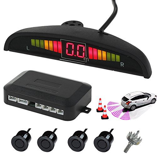 Sensor de estacionamento AUTOUTLET 3.0 (Preto) AUTOUTLET - Detectores de radar - radar, 3 LEDs, sensor duplo, tela LED