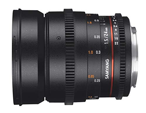 Objetiva Samyang 24mm T1.5 VDSLR ED AS IF UMC II para Sony E Samyang - Lentes de câmera de vídeo - 24mm, t1.5, vdslr, sony e, longa focal