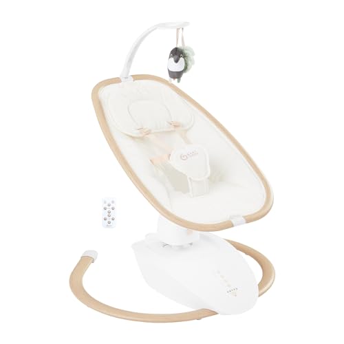 Baloiço BABYMOOV Swoon Hoop (Branco - 0-36 meses) BABYMOOV - Brinquedos para bebês e equipamentos de atividades - 5 movimentos, mando a distancia, música, 0-36 meses