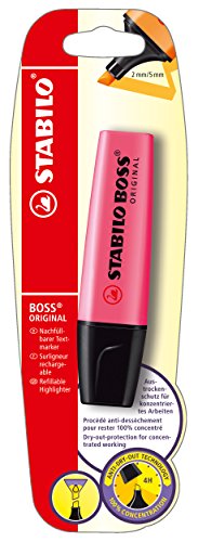 Marcador Fluorescente Stabilo Boss Original Rosa 0.5 mm Stabilo - Marcadores de texto - fluorescente, 0.5 mm, rosa, tinta à base de água