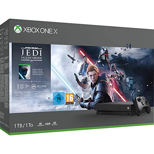 Consola Xbox One X 1TB + Jogo Star Wars Jedi: Fallen Order (Xbox One) Microsoft - Consolas de videojogos - xbox one x, 1tb, jogo, star wars