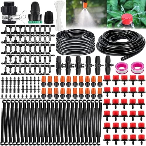 Sistema de Rega por Gotejamento 243Pcs com 40M 4/7+5M 13/16 Kit DANKIN - Mangueiras de jardim - rega, gotejamento, 243 pcs, 40m, kit