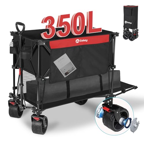 Carrinho de Bebé SEKEY XXXXL (350 L - Vermelho) Sekey - Carrinhos de mão - 350 L, protecção lateral, cesto extraível, robusto