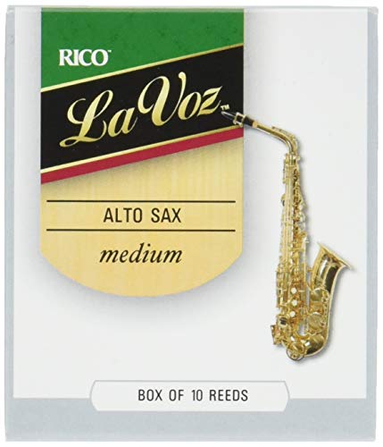 Rico Saxofone Alto - Força Média (10 Unidades) Rico - Acessórios para instrumentos de sopro de madeira - madeira preta, resistente, formato americano