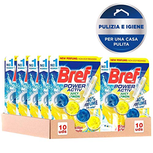 Recarga de Limão Higiene Sanitária 10 Unidades BREFF POWER ACTIVO Bref - Limpa-vasos sanitários - recarga, limão, higiene sanitária, 10 unidades