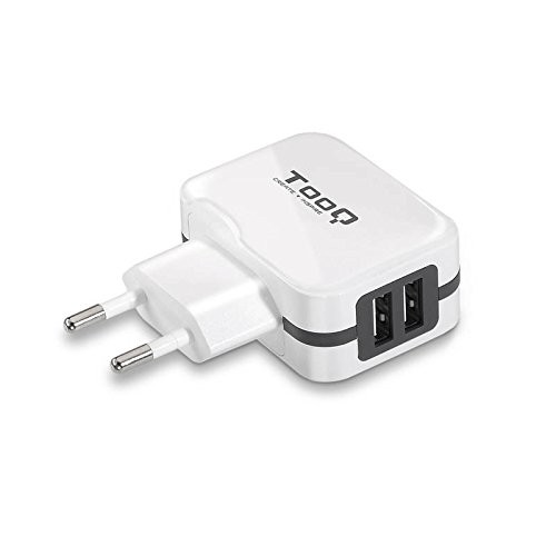 Carregador TOOQ TQWC-1S02WT (USB - 1 A) Tooq - Adaptadores de energia e carregadores - duas portas usb, ai incorporada, 2,4 amperios