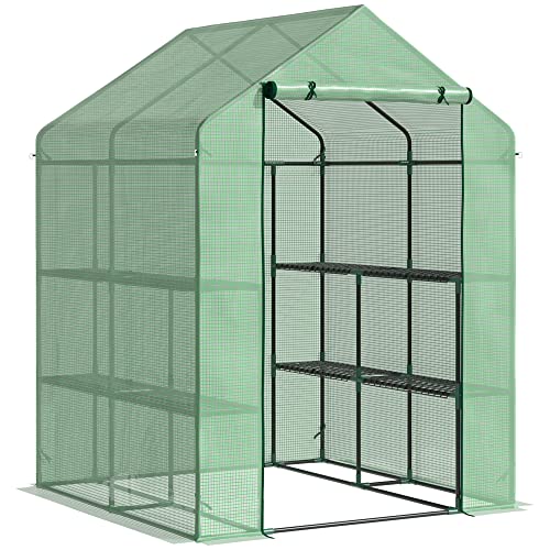 Pérgola de jardim Outsunny | Azul, Branco (Jardinagem) Outsunny - Estufas - azul, branco, jardinagem