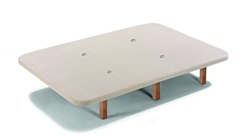 Base de Tapete com Tecido 3D e Válvulas de Transpiração e 6 Pernas de Madeira de Cerizal HOGAR24 HOGAR24 - Camas e estruturas de cama - tecido 3d, válvulas transpiração, 6 pernas madeira cerizal