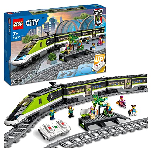 LEGO City - Comboio Expresso de Passageiros (Idade Mínima: 4) LEGO - Blocos de encaixe - lego city, comboio expresso, passageiros, tecnologia lego powered up, luzes dianteiras, minifiguras
