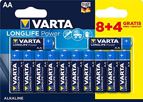 Pilhas Não Recarregáveis VARTA High Energy (8 + 4 unidades) Varta - Baterias de uso geral - high energy, aa, azul, prateado
