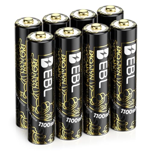 Pilhas Recarregáveis EBL 8 x AA NiMH (1.2 V, 800 mAh) EBL - Baterias de uso geral - 800 mah, 1.2 V, aa, ion-lítio