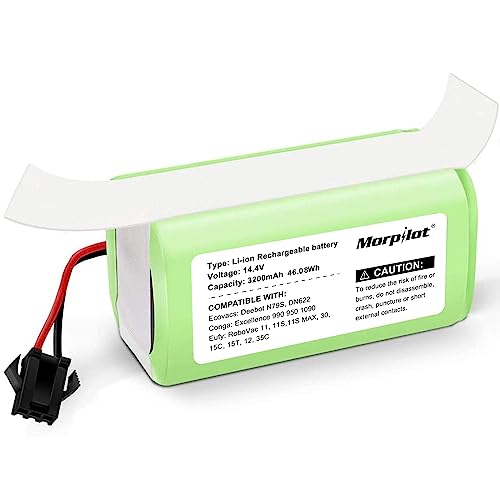 Bateria para Aspirador Morpilot 14.4V 3200mah Li-Ion morpilot - Acessórios de aspirador - 14.4V, 3200mAh, Li-Ion, ião-lítio