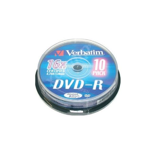 Verbatim DVD-R Matt Silver 4,7 GB 10 peça(s) (Acessório Informática e Tel.) Verbatim - Mídias vazias - 4,7 GB, DVD-R, 10 peças, 16x