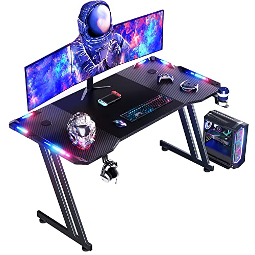 Secretária Gaming HLONONE | Preto (Armazenamento e organização) HLONONE - Acessórios de áudio - armazenamento, secretária, gavetas, prateleira