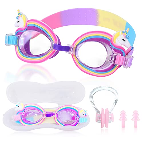 Protetor de Ouvidos BEIIEB 1 Conjunto de Lentes BEIIEB - Óculos e máscaras de natação - conjunto lentes, rosa, silicone