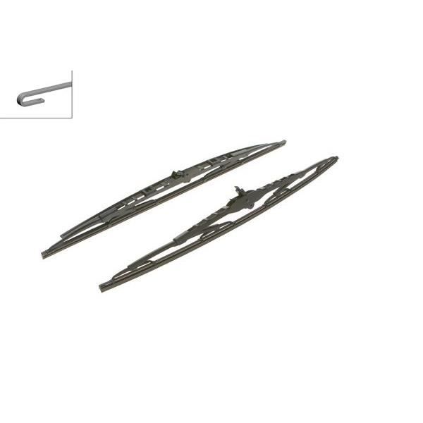 Conjunto de 2 Escovas Limpa-Para-Brisas BOSCH 583S Bosch - Peças e acessórios para janelas de veículos automotores - preto, plástico, limpa-parabrisas, escova