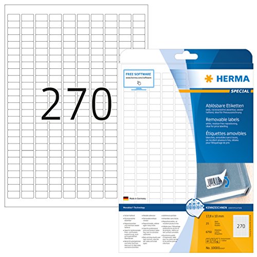 Herma Adhesive labels white A4 Movables 17,8x10 6750 pcs HERMA - Papel de impressora e copiadora - herma, etiquetas adesivas, branco, a4, movíveis