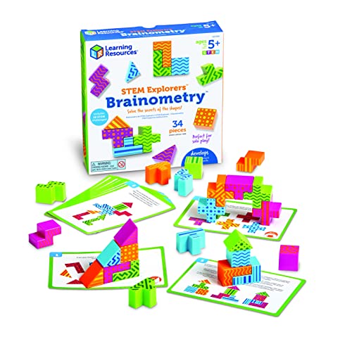 Jogo Educativo LEARNING RESOURCES Brainometry (Idade Mínima: 4) Learning Resources - Brinquedos de conjunto de construção - educativo, 4+, lógico, criativo