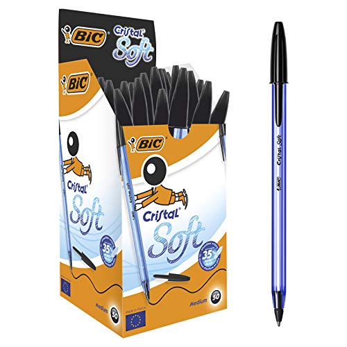 Esferográfica Bic Cristal Soft Black Medium 0.7 mm BIC - Canetas - 0.7 mm, soft, tracado médio