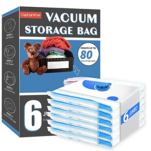Bolsa de armazenamento CAPTAINFIVE (6 unidades) Captainfive - Sacolas de armazenamento doméstico - 6 unidades, 2 kg, 100 x 80 cm