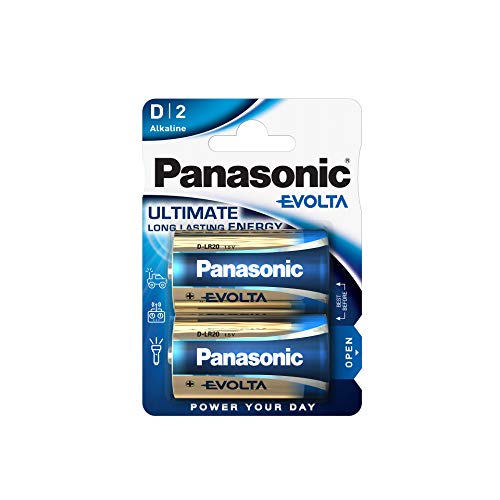 Pilha Recarregável PANASONIC BLR20-2D (2 unidades) Panasonic - Baterias de uso geral - alcalino, 1,5v, 2000mAh, cilíndrico