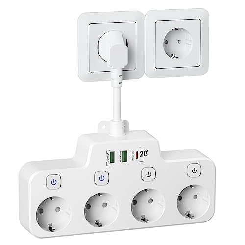 Extensão Elétrica DURONIC PD-20W (4 Tomadas) kinglink - Filtros de linha e supressores de surtos - 4 tomas, interruptor, proteção sobrecarga, usb