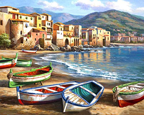 Pintura por Números para Adultos Kit de Pintura a Óleo de Lienzo DIY para Niños com Pincéis Pigmento Acrílico Kaieteur - Materiais de arte e artesanato - kit de pintura, óleo, lienzo, pincéis, pigmento acrílico
