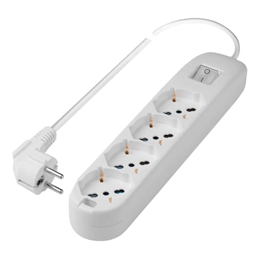 Extensão Elétrica POLY POOL PP2507XL (4 Tomadas) POLY POOL - Filtros de linha e supressores de surtos - 4 tomadas, 1,5 m, interruptor luminoso, proteção contra sobrecarga
