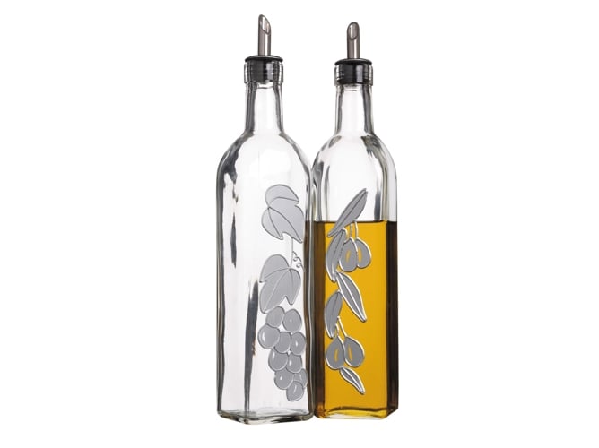 Conjunto de Galheteiros em Vidro Kitchen Craft KCGLOILVIN - Transparente Kitchen Craft - Dispensadores de óleo e vinagre - 