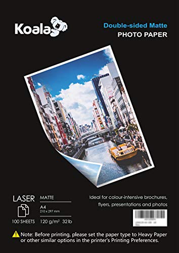 Papel Fotográfico Koala Laser Mate Duplo Cara A4 120G/M² 100 Folhas Koala - Papel de impressora e copiadora - papel fotográfico, koala laser mate duplo, a4, 120g/m2, 100 folhas